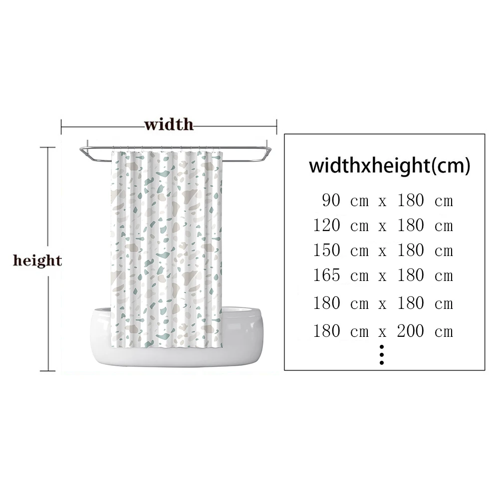 Занавеска для ванной с маленьким камнем водонепроницаемый шторка узором в виде