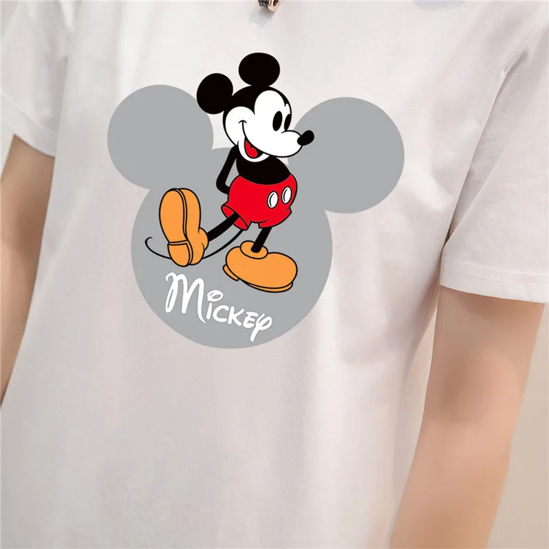 Женское летнее платье с круглым вырезом и коротким рукавом Disney Mickey Minnie Mouse Goofy Donald