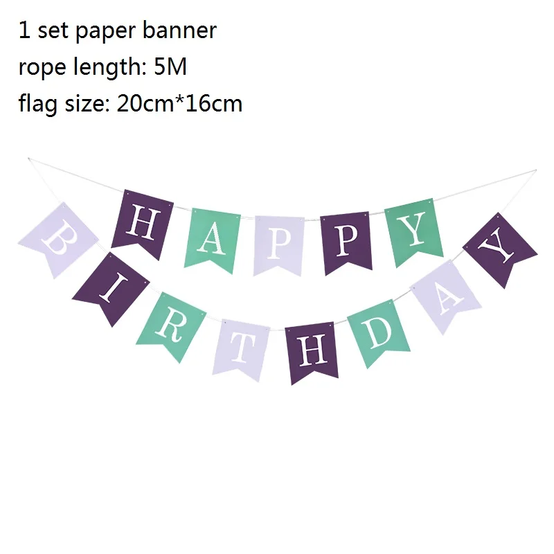 paper banner D Джунгли вечерние животные Енот лиса белка шарики с пандой на тему зоопарка вечерние гелиевые шары баннер для дня рождения украшения флаги - Цвет: paper banner D