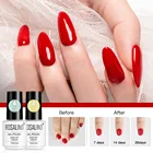 Базовое покрытие и верхнее покрытие ROSALIND 7 мл, набор гель-лаков для ногтей, отмачиваемый долговечный УФ-светодиодный Гель-лак для ногтей, основа для маникюра