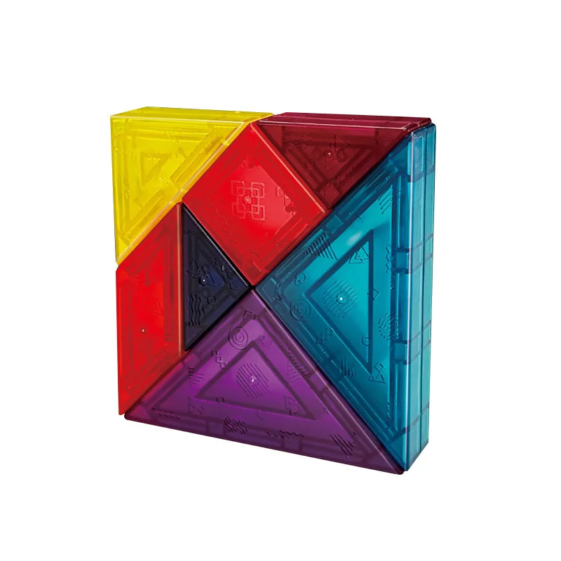 

Kid Colorful Magnetic 3D Tangram Jigsaw Toy Sheet Building Blocks Assembled Puzzle Games Montessori Early Educational Toy