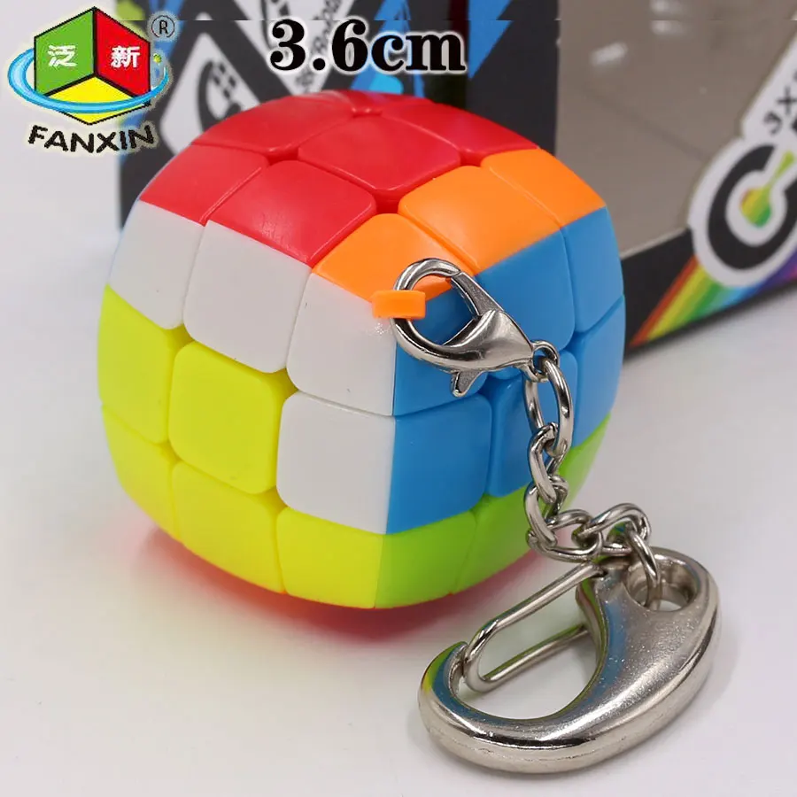 FX 3.6cm Волшебный куб, головоломка, мини куб 2,0 3,0 3,5 3,6 4,0 4,5 см ключ брелоки цепочки мини хлеб XiaoManTou развивающие игрушки игры - Color: FX 3.6cm