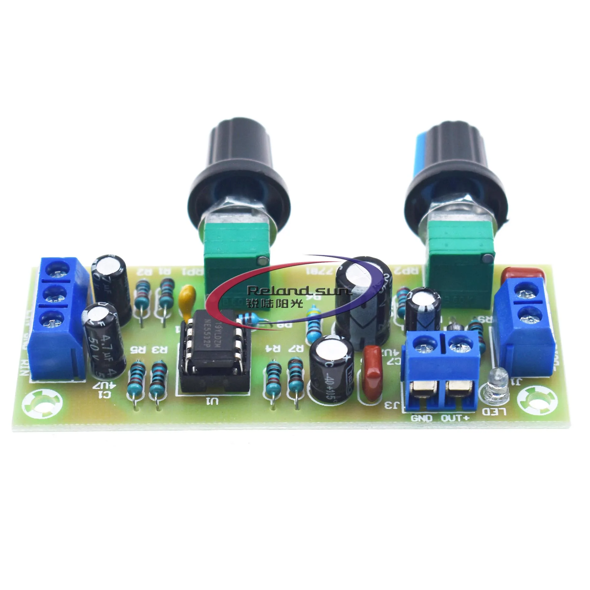High-precision Single supply low pass filter board subwoofer preamp 2.1 channel DC 10-24v 22hz-300hz |
