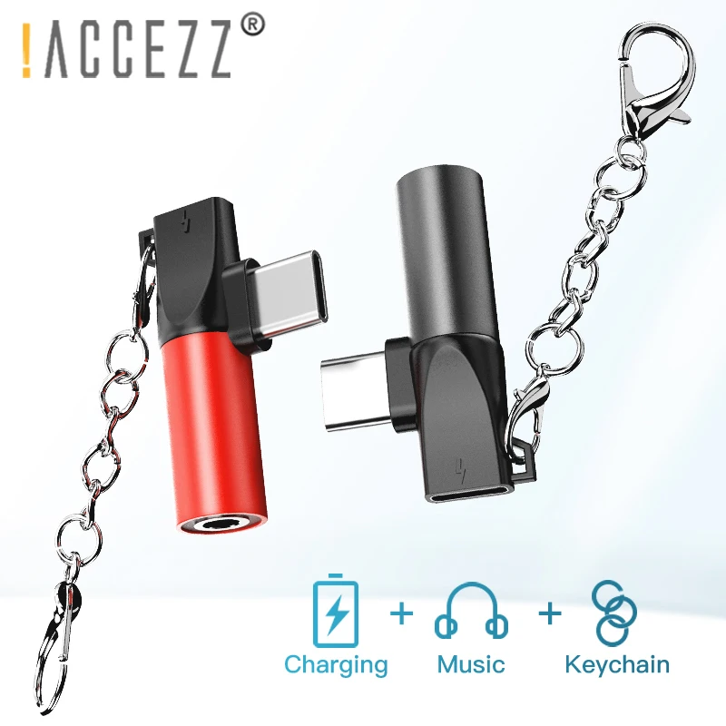 ! ACCEZZ 2 в 1 usb type C до 3 5 мм разъем для наушников адаптер зарядки прослушивания