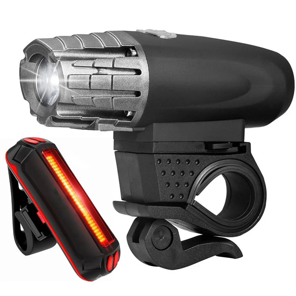 360 Degree Rotation Bicycle Front Tail Light USB Charging Bike Lamp Night Warning Lights Outdoor Waterproof Cycling Lighting