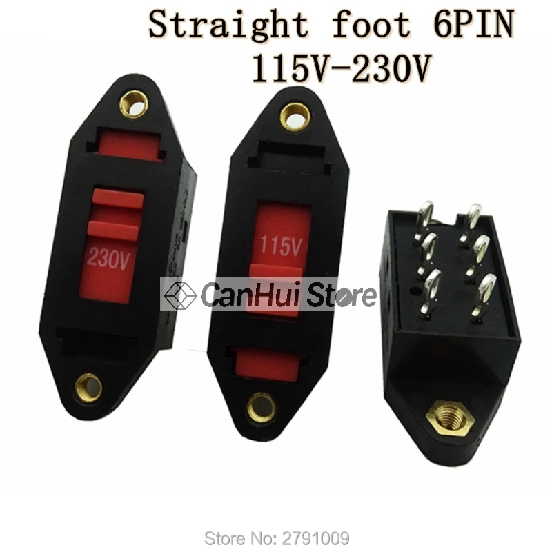 5 шт. 3PIN 6PIN напряжение переключателя света 110 v - 220 изгиб прямые ноги 115 до 230