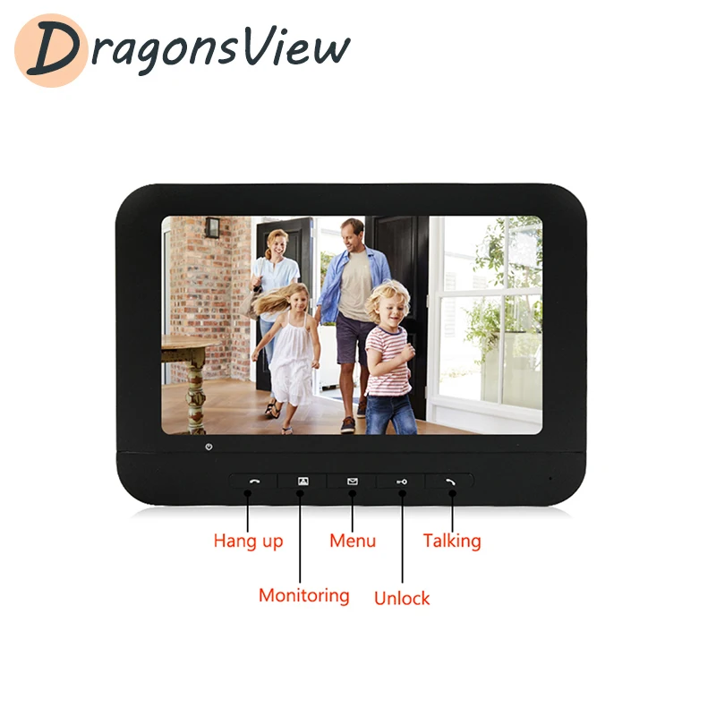 Видеодомофон Dragonsview проводная система домашней безопасности экран 7 дюймов 800TVL