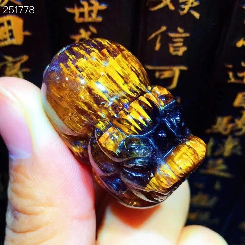 

Top Natural Cacoxenite Purple Gold Rutilated Pi Xiu Carved Pendant 32.3x18.5x18mm Canada Auralite 23 Women Necklace AAAAAA