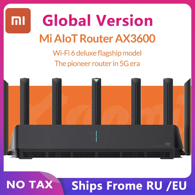 Маршрутизатор Xiaomi Mi AIoT AX3600 Wifi 6 двухдиапазонный 2976Mbs гигабитная скорость WPA3