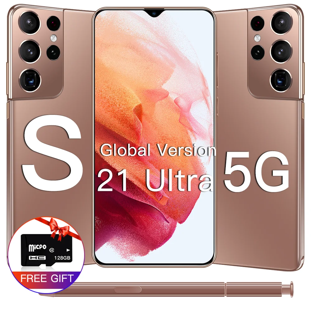 

S21+ Ultra Global Version Ultra Thin 6.7 Inch Smartphone 5000mAh Full Screen Deca Core 16GB 512GB 4G LTE 5G Network Smartphones
