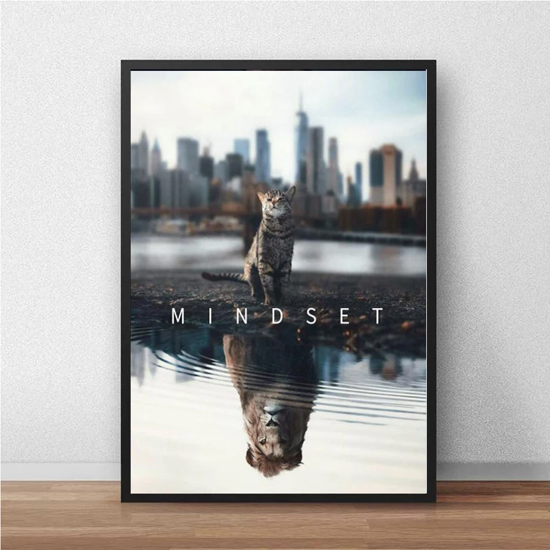 

Wall Art Canvas Decoration for Living Room Paintings Lion or Cat Tiger In Heart Home Decoration Movie Posters Cuadros Modernos
