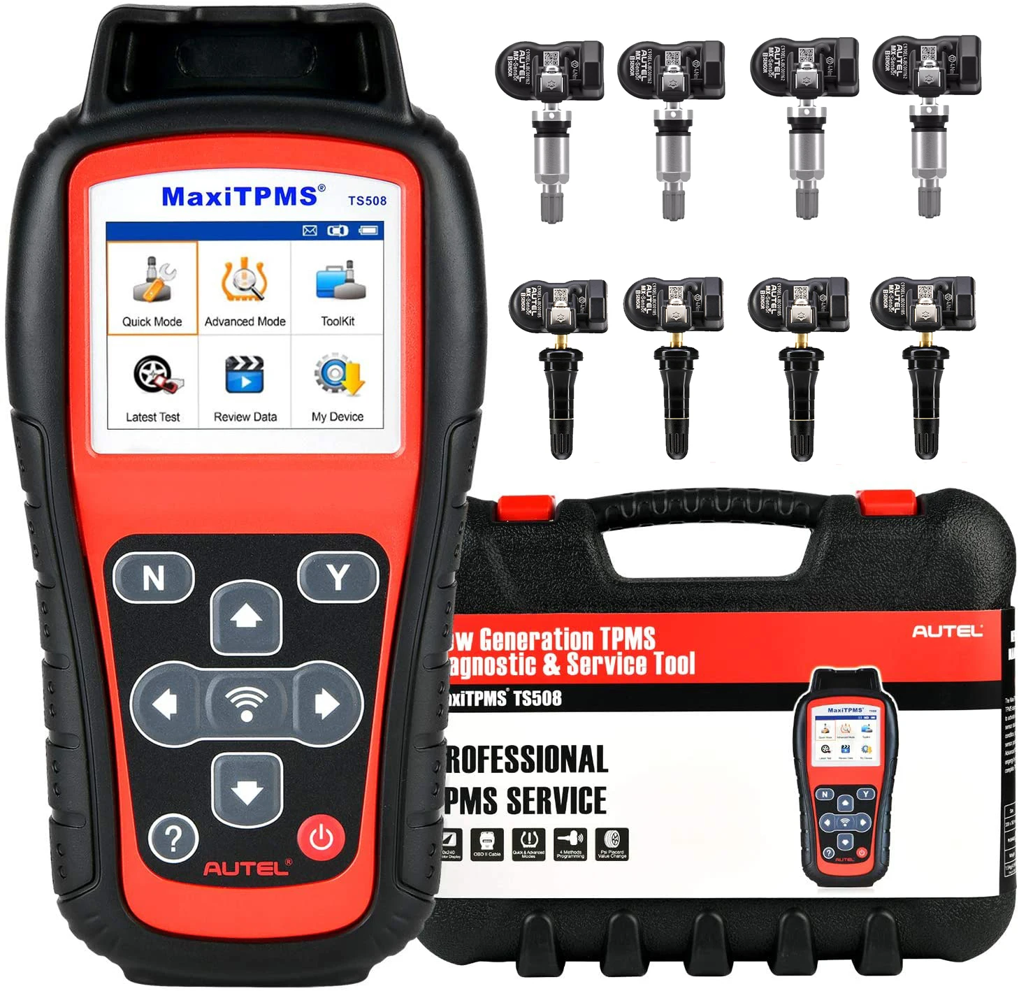 Autel MaxiTPMS TS508K новейший инструмент TPMS Relearn с 4 датчиками 315 МГц/433 МГц Обновленная