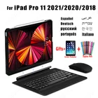 Съемный чехол с русской испанской Арабской клавиатурой для Apple iPad 10,2 9-го поколения 8-го 7-го поколения Air 3 4 4-го Pro 11 2021 2020 10,5