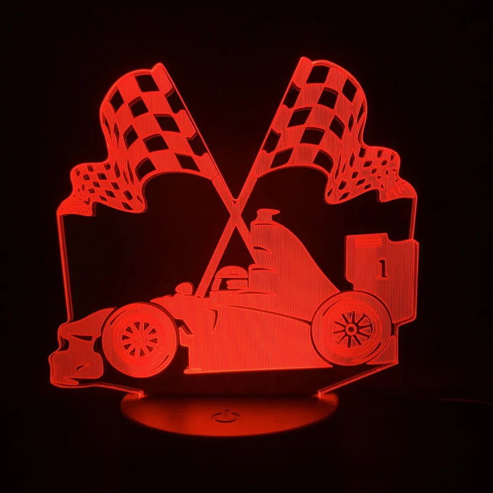 3D лампа на батарейках удивительный флаг изменение цвета автомобиля украшение