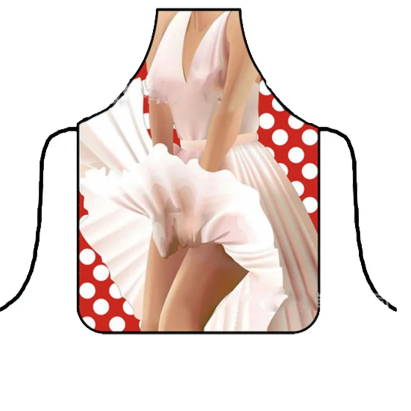 3D креативный Забавный кухонный фартук для мужчин и женщин сексуальные фартуки