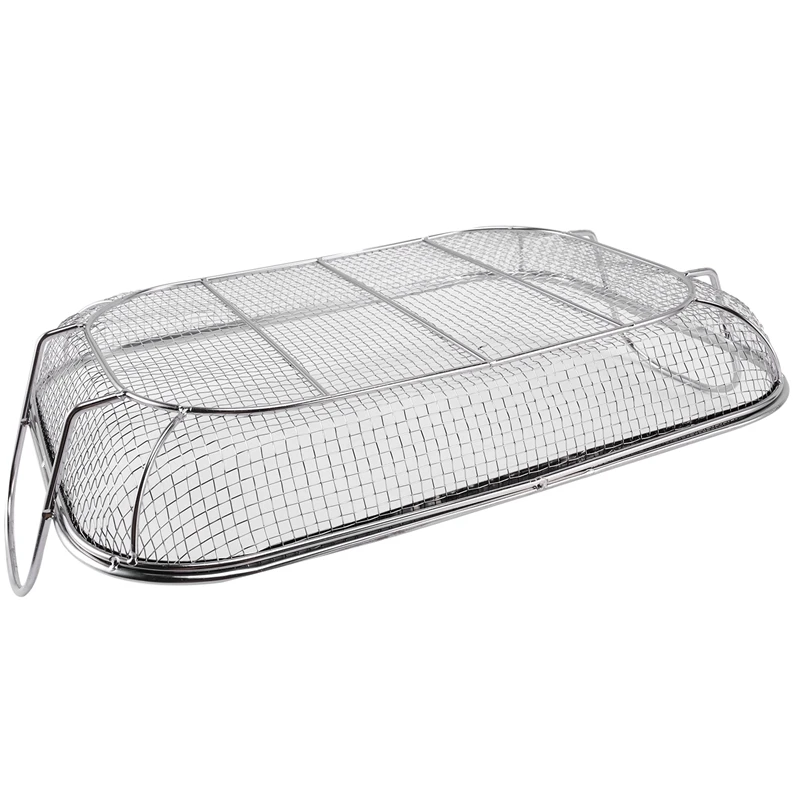 

Stainless Steel BBQ Grill Basket Barbecue Mesh Grilling Basket Home Stainless Steel Barbecue Basket