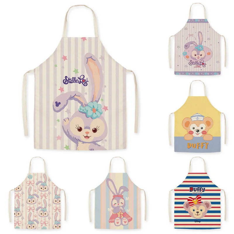 Льняной Фартук с принтом Медвежонок | Игрушки и хобби