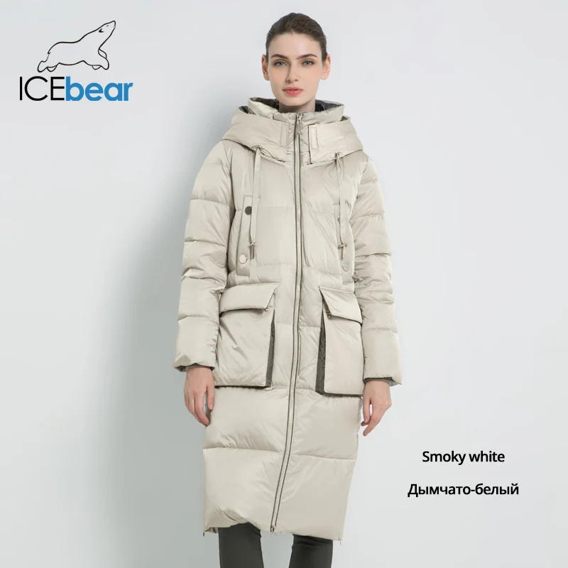 ICEbear2019 Новое зимнее женское пальто Большой карманный женский пиджак Стильное женское пальто Длинная женская одежда высокого качества с капюшоном Парки GWD19556 - Цвет: G261