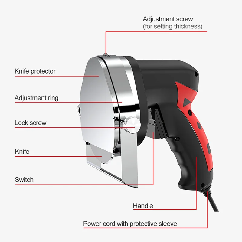 

Commercial Turkish Barbecue Slicer Meat Skewers Middle Eastern Hand-held Roasted Meat Electric Meat Cleaver Gyro Knife