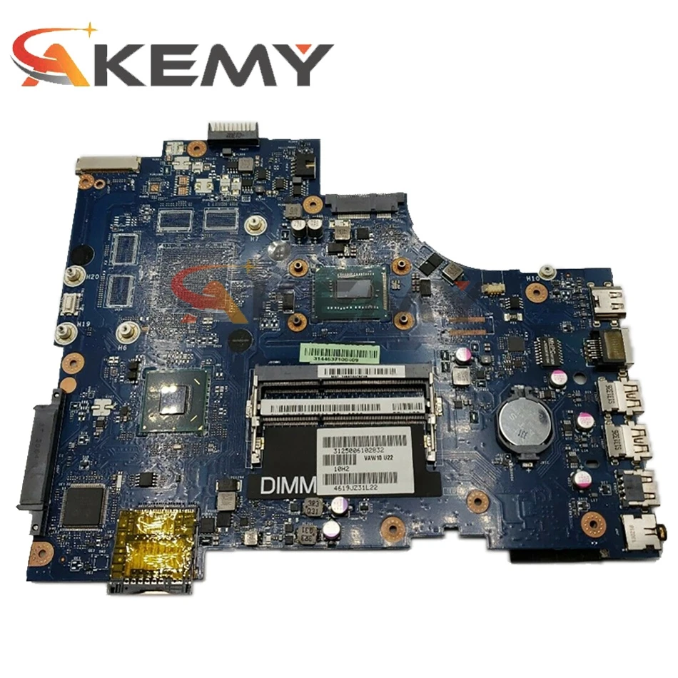 Оригинальная материнская плата для ноутбука DELL Inspiron 3721 Женская I5-3337U 03WVDR VAW11 |