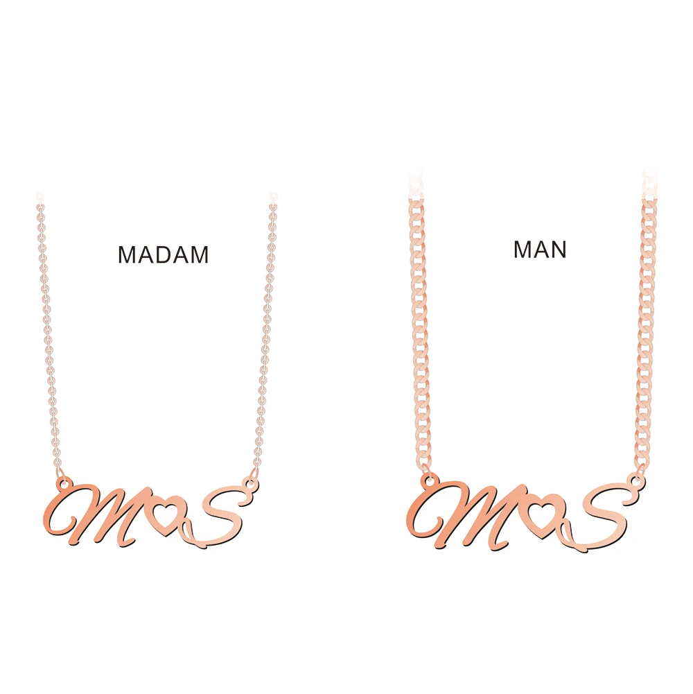 

Lateefah Fashion Custom Nameplate Couple Necklace Jewelry Copper Alloy Personality Choker For Women Men Gifts Jewelry