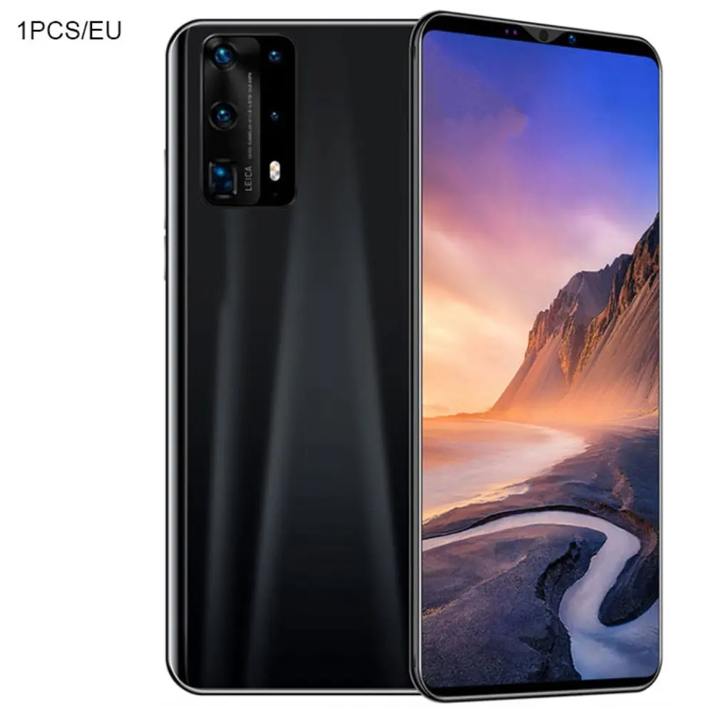 

Двухъядерный смартфон P40 Pro 5.8 телефон 512M + 4G Android смартфон 3D стеклянная задняя крышка Черный