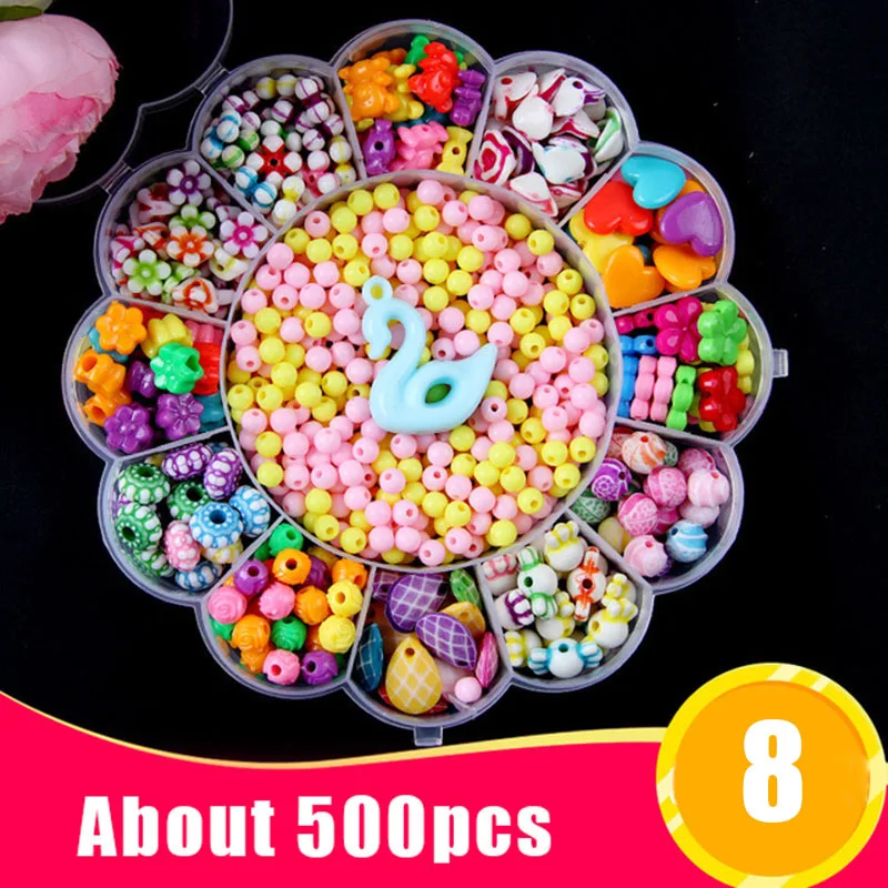 Горячая продажа DIY акриловые бусины набор детский браслет ожерелье ювелирные