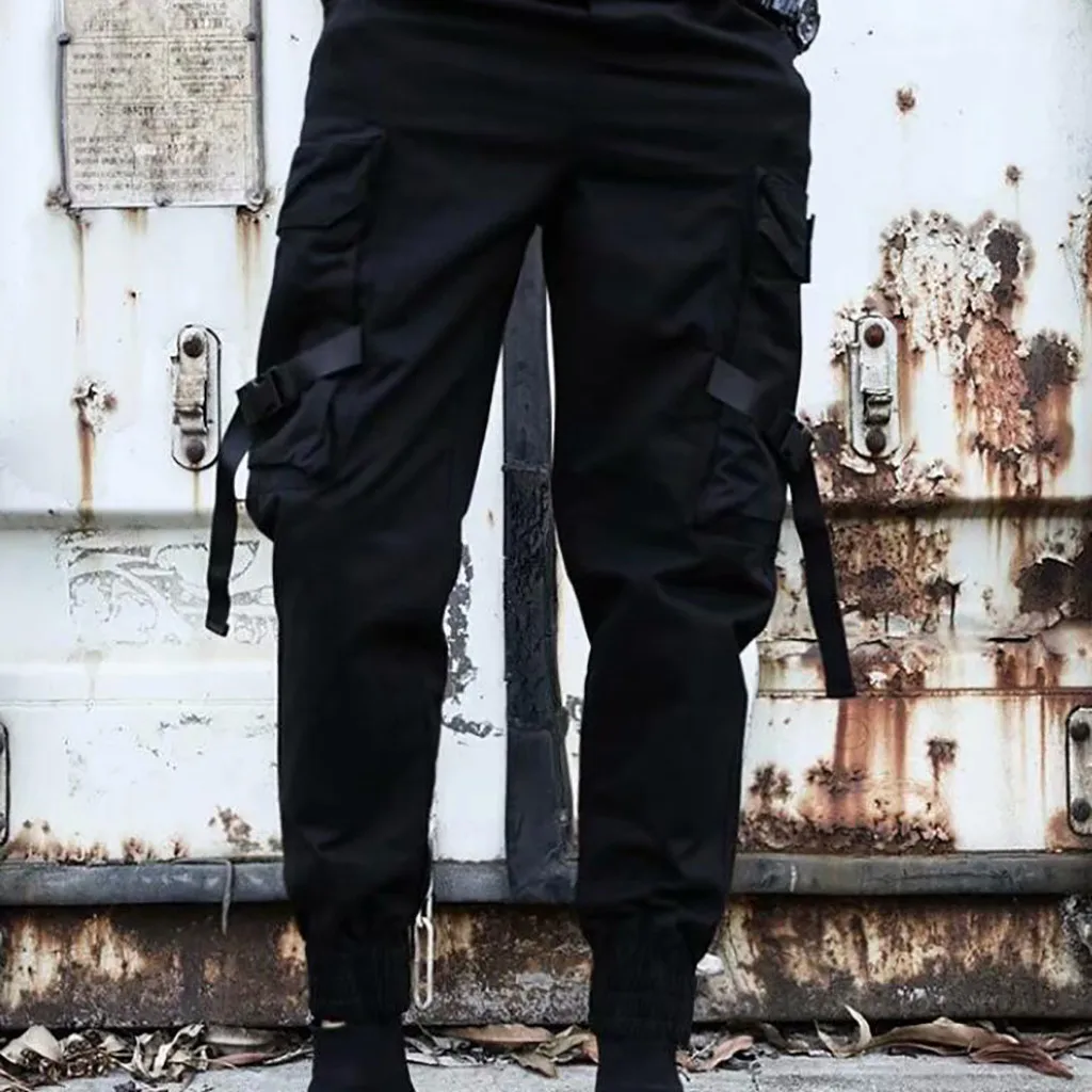 

Male Harajuku style loose loose harem pants elastic waist hip-hop style XZ74 Size 36-42