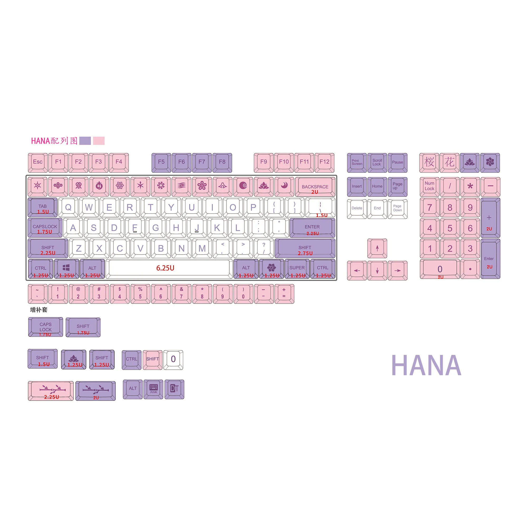 134 ключ Hana краски под шар Форма PBT похож на XDA для Клавиатура MX 104 87 61 которая