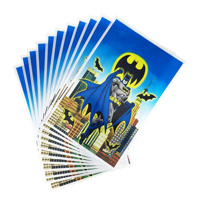 Batman 10 шт./лот Подарочная сумка для пожарной машины для вечеринки в честь Дня рождения ребенка, пластиковая сумка для украшения детских конфет - Цвет: Batman