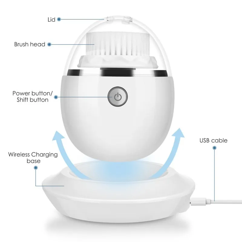 

5 in 1 Electric Facial Cleanser Face Cleaning Machine Skin Pore Cleaner Wash Body Cleansing Massage Brush Hot