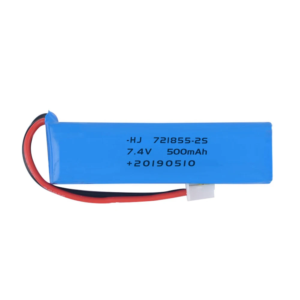 1 / 2 5 шт. 7 4 В 500 мАч литий-полимерная батарея 2s 20C для WLtoys 20402-0658 20404 20409 1:20 Запчасти