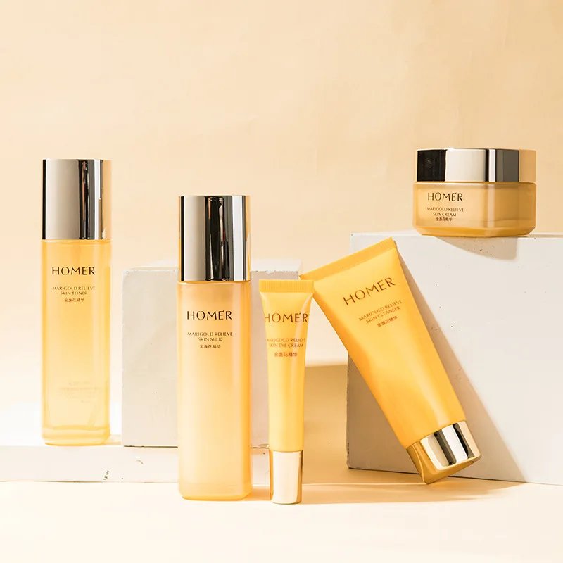 

Korean skin care products with marigold gift box