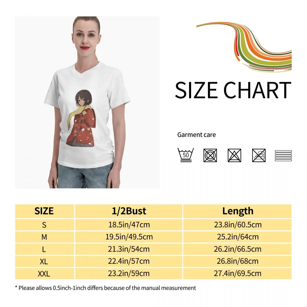 

Anime Fans Satoru Fujinuma 6 woman tshirts Not easy to shrink V-neck T-shirt with short sleeves
