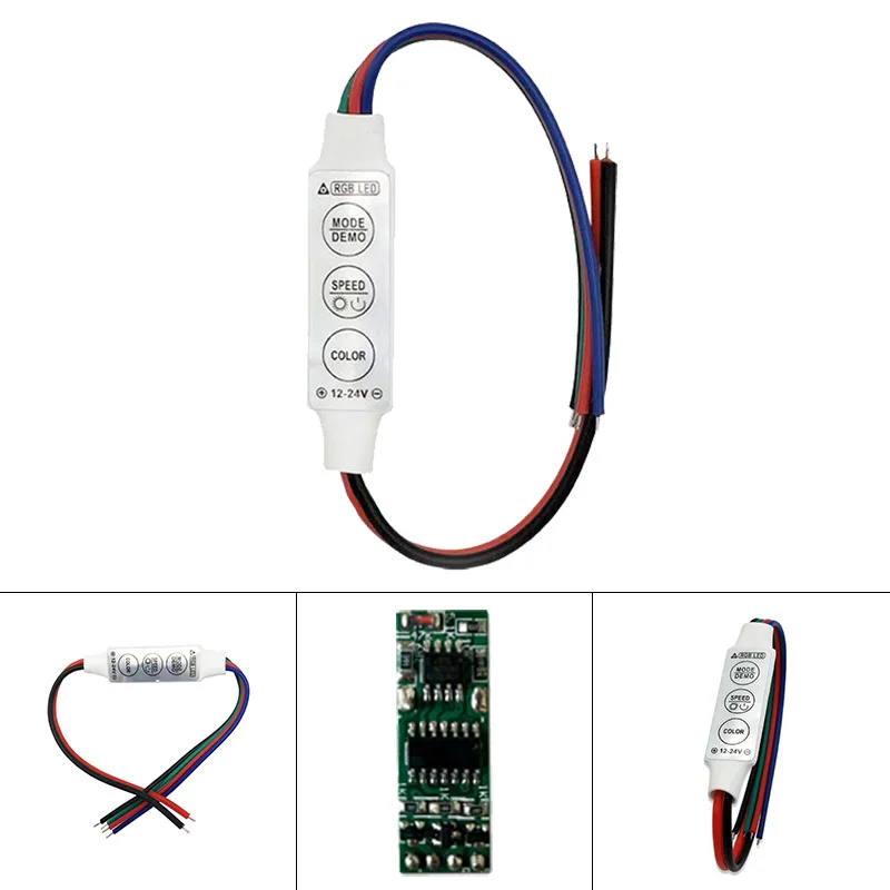 DC12V-24V 3 клавиши Светодиодная лента управление ler ручное диммер для 4pin RGB 3528 5050