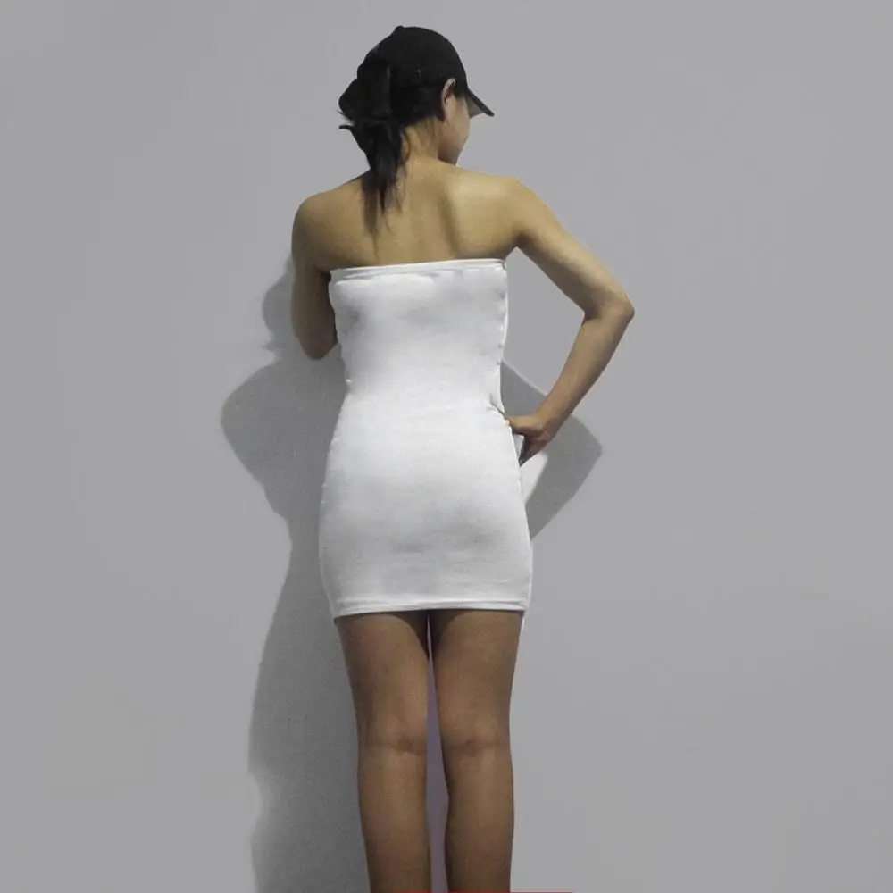 Платье-мини эластичное облегающее бесшовное однотонное на весну-осень | Красота