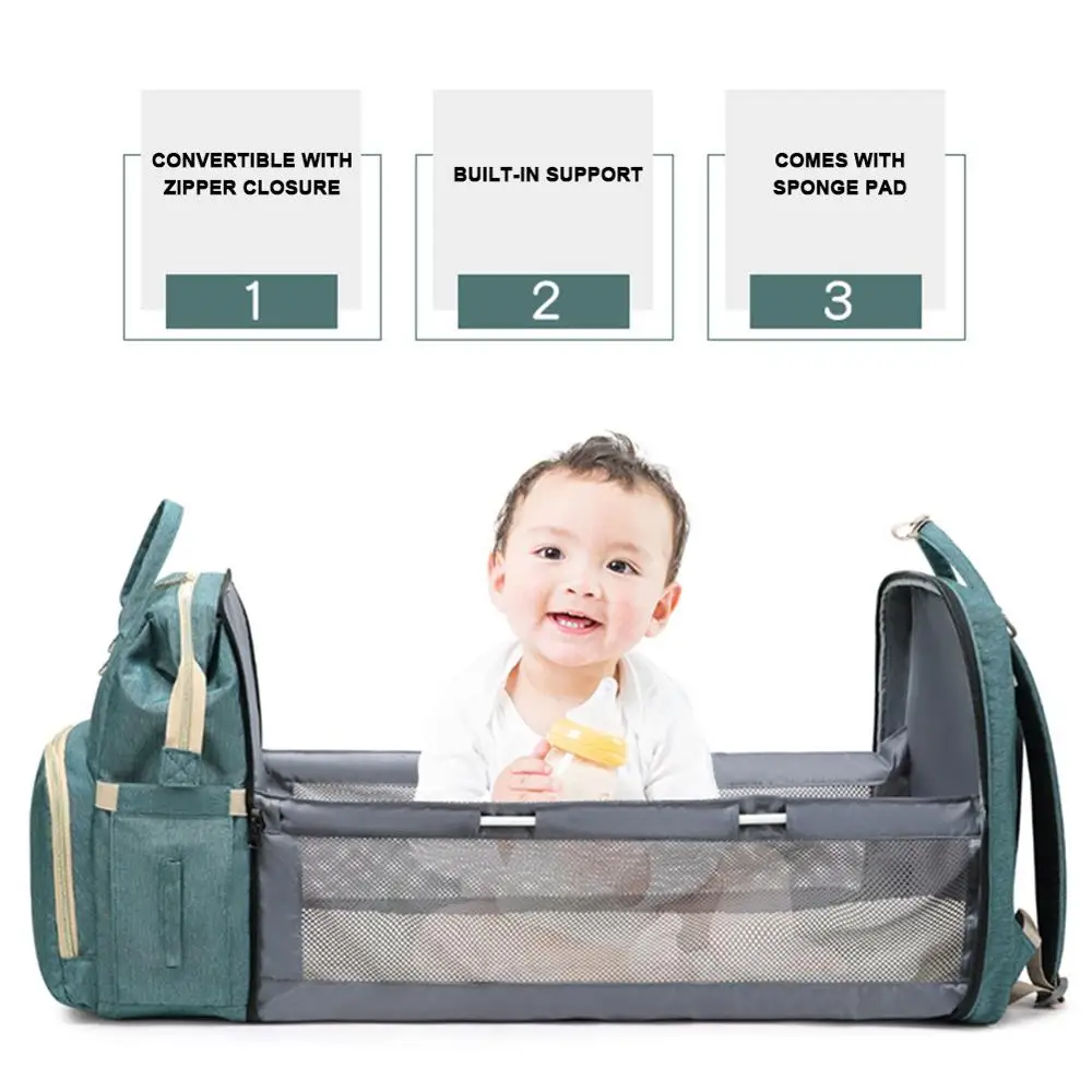 Вместительный рюкзак для мам смены пеленок водонепроницаемая сумка ухода за