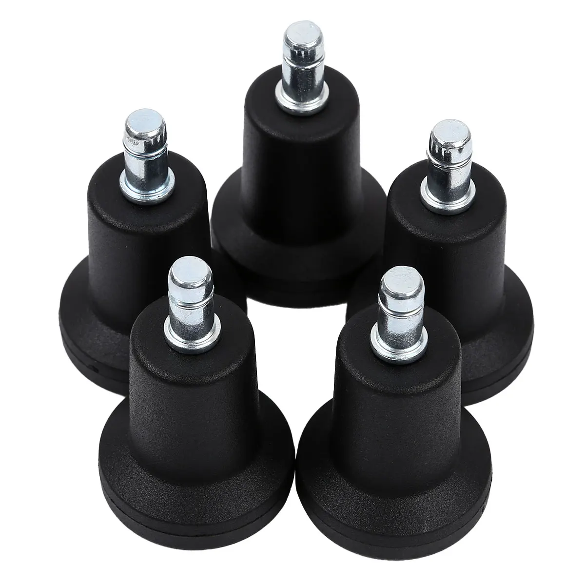 5Pcs Bell Glides Replacement Office Chair Swivel Caster Wheels to Fixed Stationary Castors Bell Glides Wheels Furniture Parts