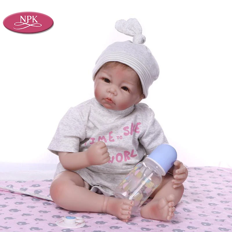 Bebes Reborn Menina 50 см мягкая силиконовая кукла baby girl Модная Кукла Реалистичная