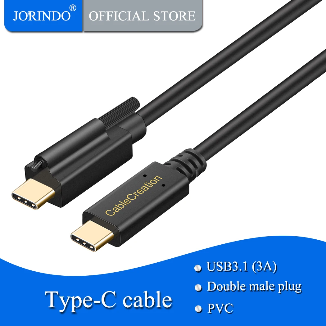 Кабель USB C к (3A) кабель JORINDO 3 Gen 2 закручивающийся 1 Type совместимый с MacBook Pro Nintendo