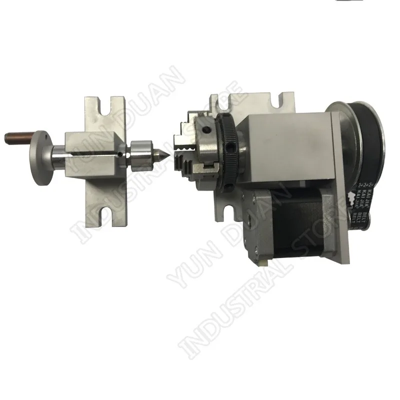 CNC A axis Вращение 4 Челюсти Sanou K02 50 2 "патрон 4th осевой вращающийся & драйвер MT2
