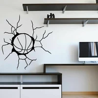 basketball sports team game ball wall sticker vinyl abstract sports basketball wall stickers boy room removable home decal 5027