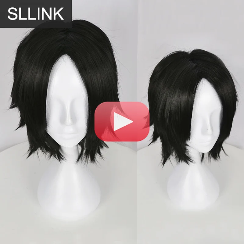 

One Piece Portgas D. Ace Short Black Wig Heat Resistant Synthetic Hair Cosplay Wigs + Wig Cap