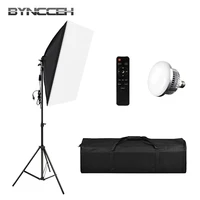 dimmable 3 modes 3200 5500k led softbox lighting photo studio softbox light kit with 2m triopo for youtube photography video