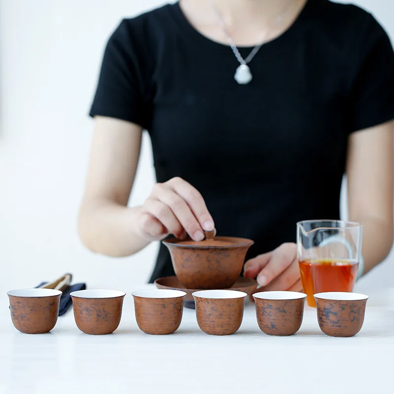 Японский керамический кунг фу чайный чаша ча набор чайная Подарочная коробка