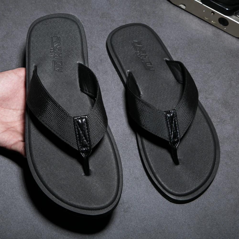 

Male Slippers For Men Flip Flops home shoes Summer beach mens slippers Indoor Or Outdoor sports homme slides men black