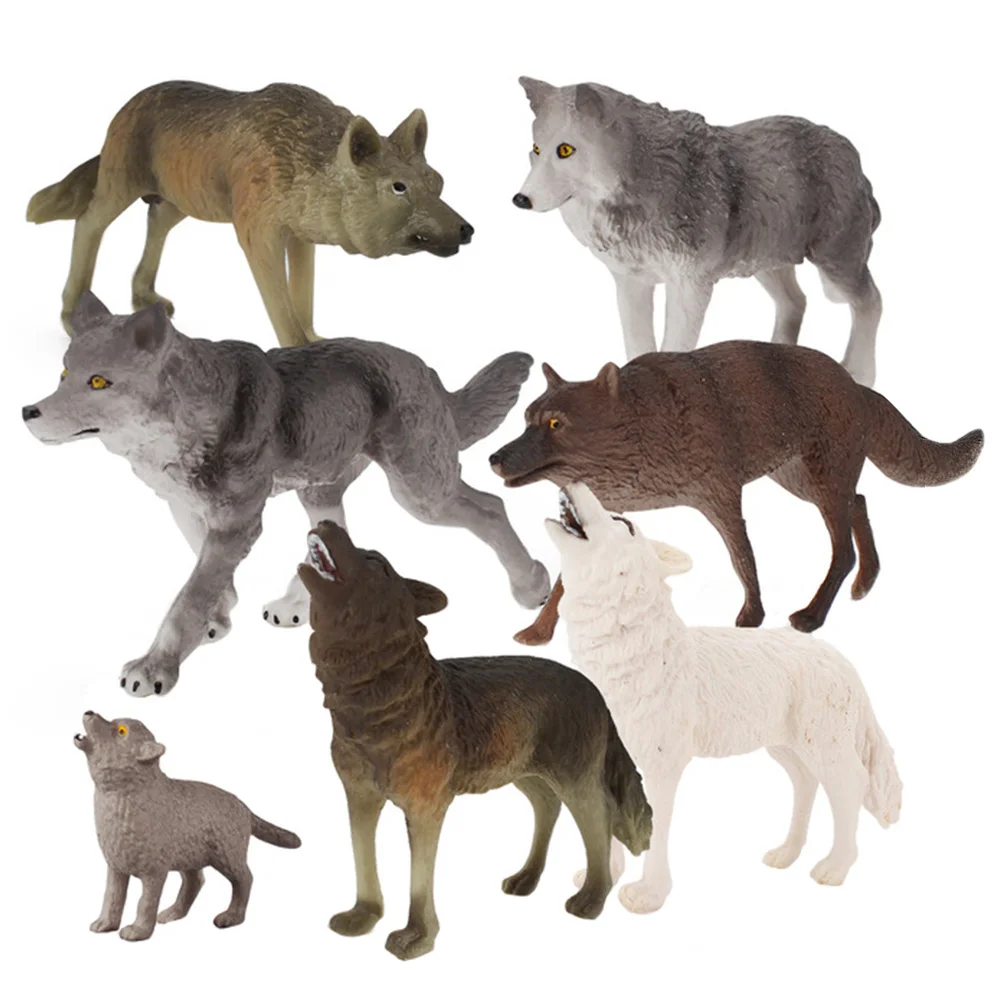 

7Pcs Wolf Ornaments Pretty Garden Decoration Home Microlandscape Supplies