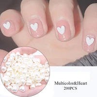 nail sticker beauty 3d heart diy jewels multi color nail sticker pearl loose bead fashionnail patch good looking nail decoration