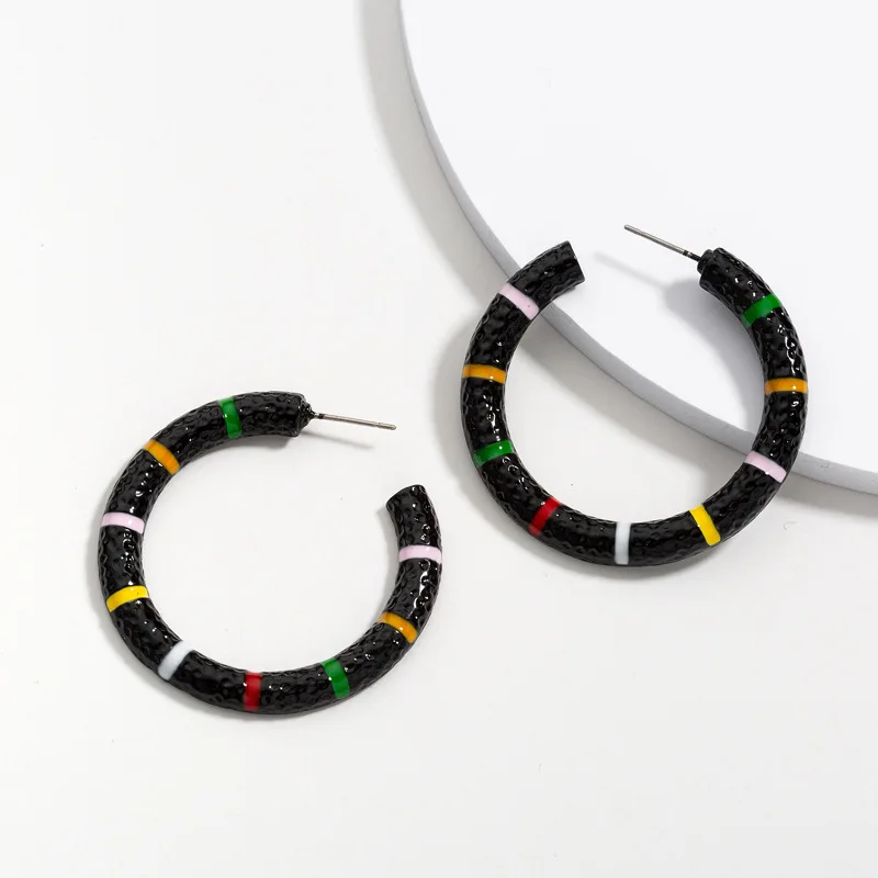 Женские винтажные серьги-гвоздики простые универсальные многоцветные серьги