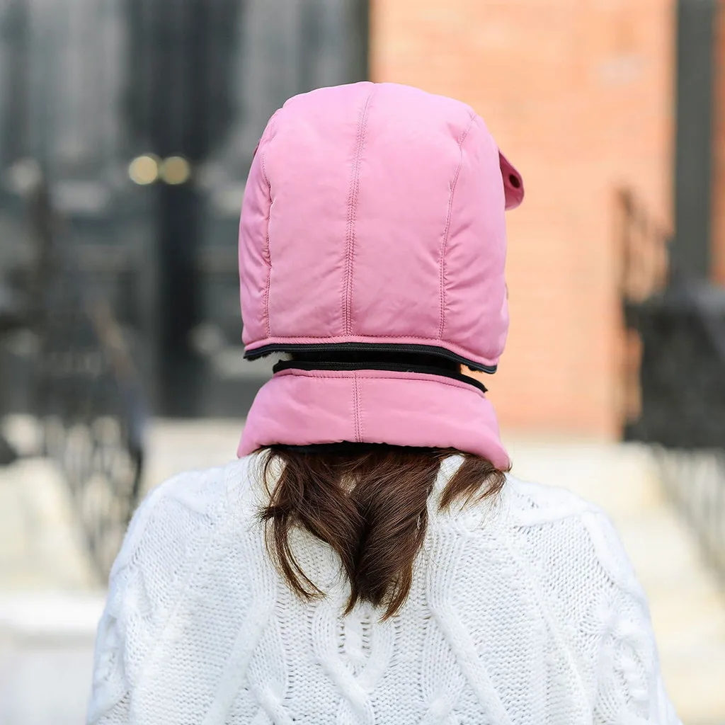 Лыжная маска для мужчин и женщин Шапка-бини вязаная лица зимняя охотничья Ушная